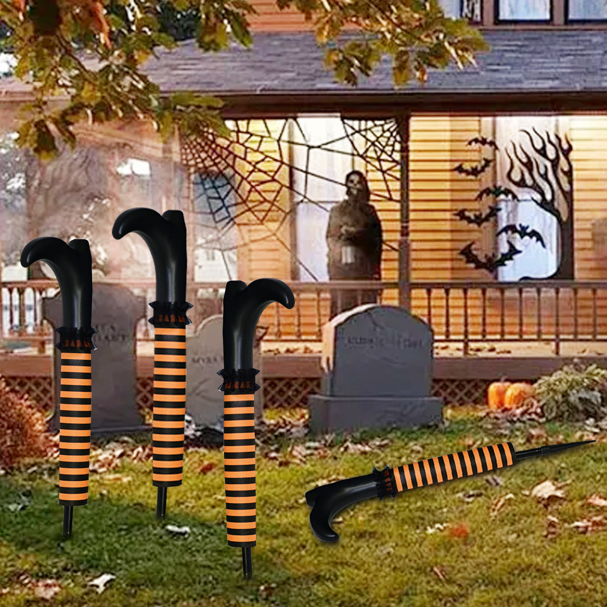 Halloween Deko Hexenbeine Gartenstecker für Gruselige Dekorationen
