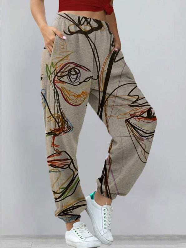 Ruby – Damen Haremshose mit Boho-Print und Taschen