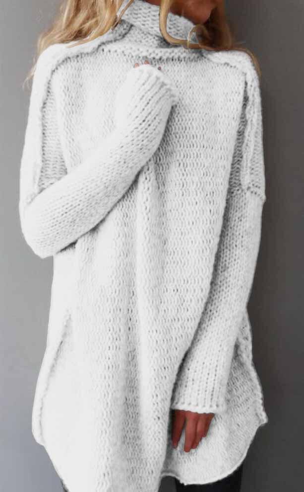Mick – Langer Pullover mit Heaps-Kragen