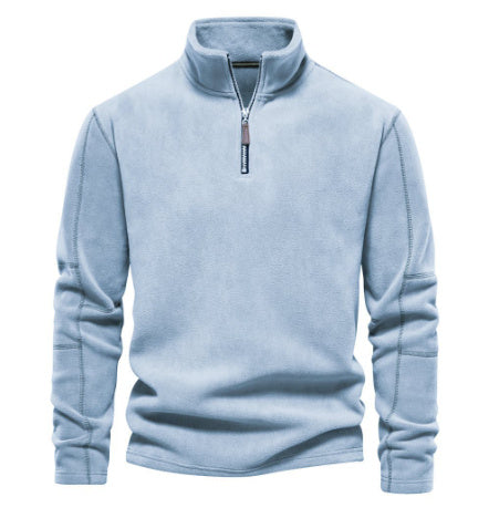 Ron – Stehkragen-Reißverschluss-Sweatshirt mit Fleece