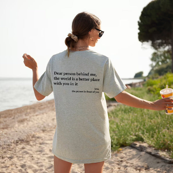 Rose – Damen T-Shirt mit Rundhals und Slogan