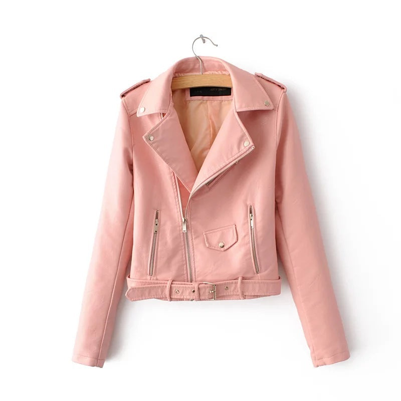Gillian – Damen Lederjacke im koreanischen Stil für Herbst und Winter
