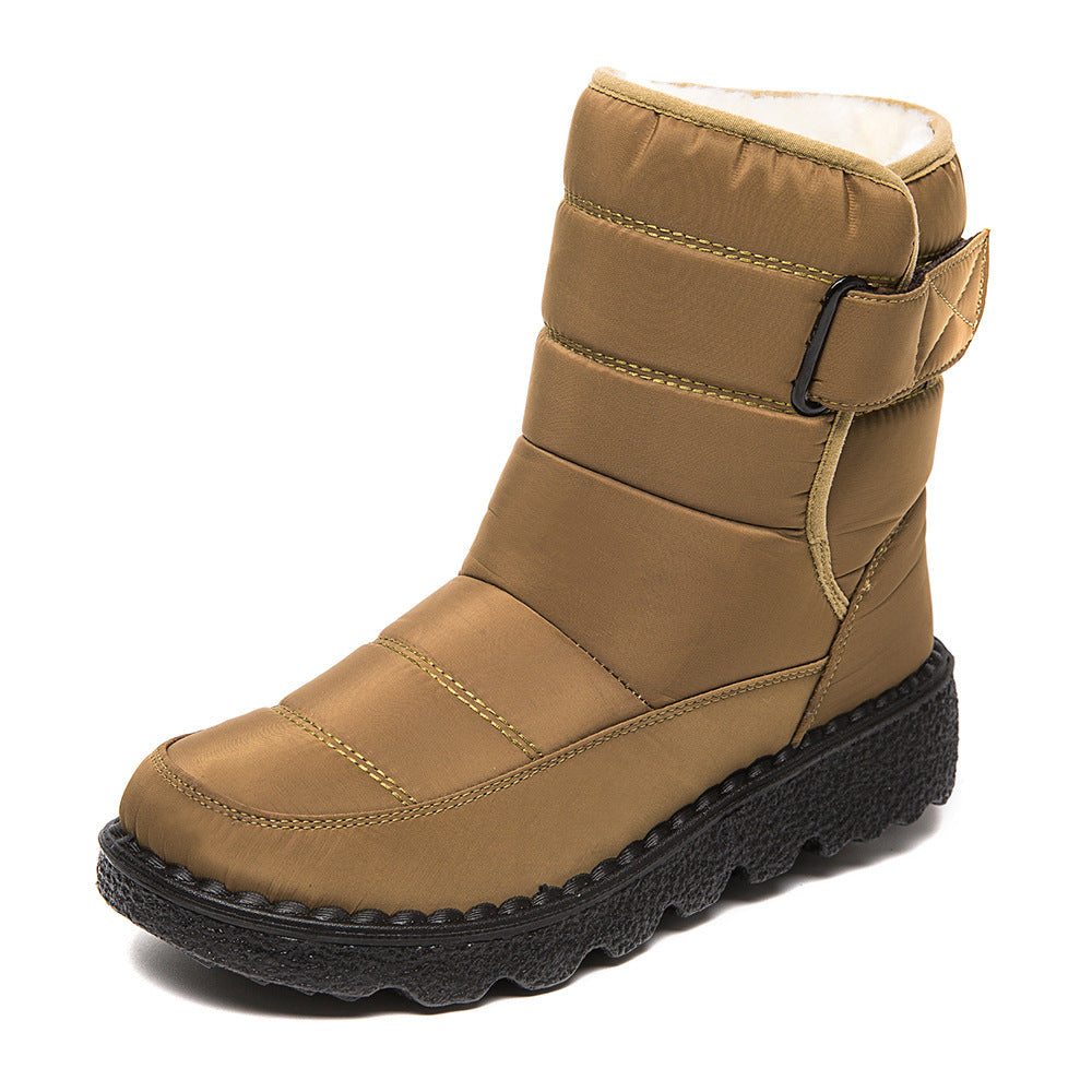 Donna – Wasserfeste Damenplattform-Winterstiefel mit Warmem Plüsch