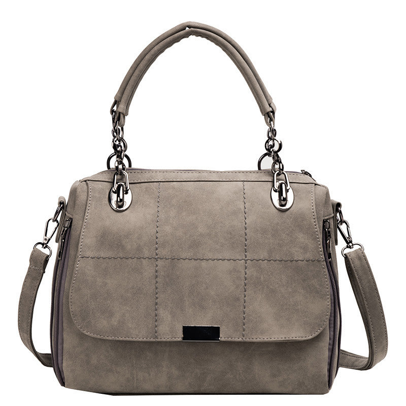 Andrea – Große Damenhandtasche in Matcha-Grünem Veganem Leder