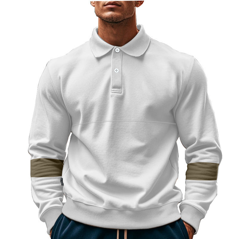 Bernard – Lässiges Herren-Poloshirt mit Langarm und Knopf