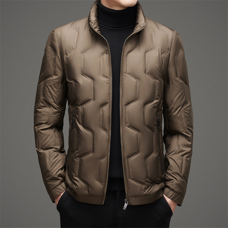 Harold – Dünne Herren-Daunenjacke mit Stehkragen