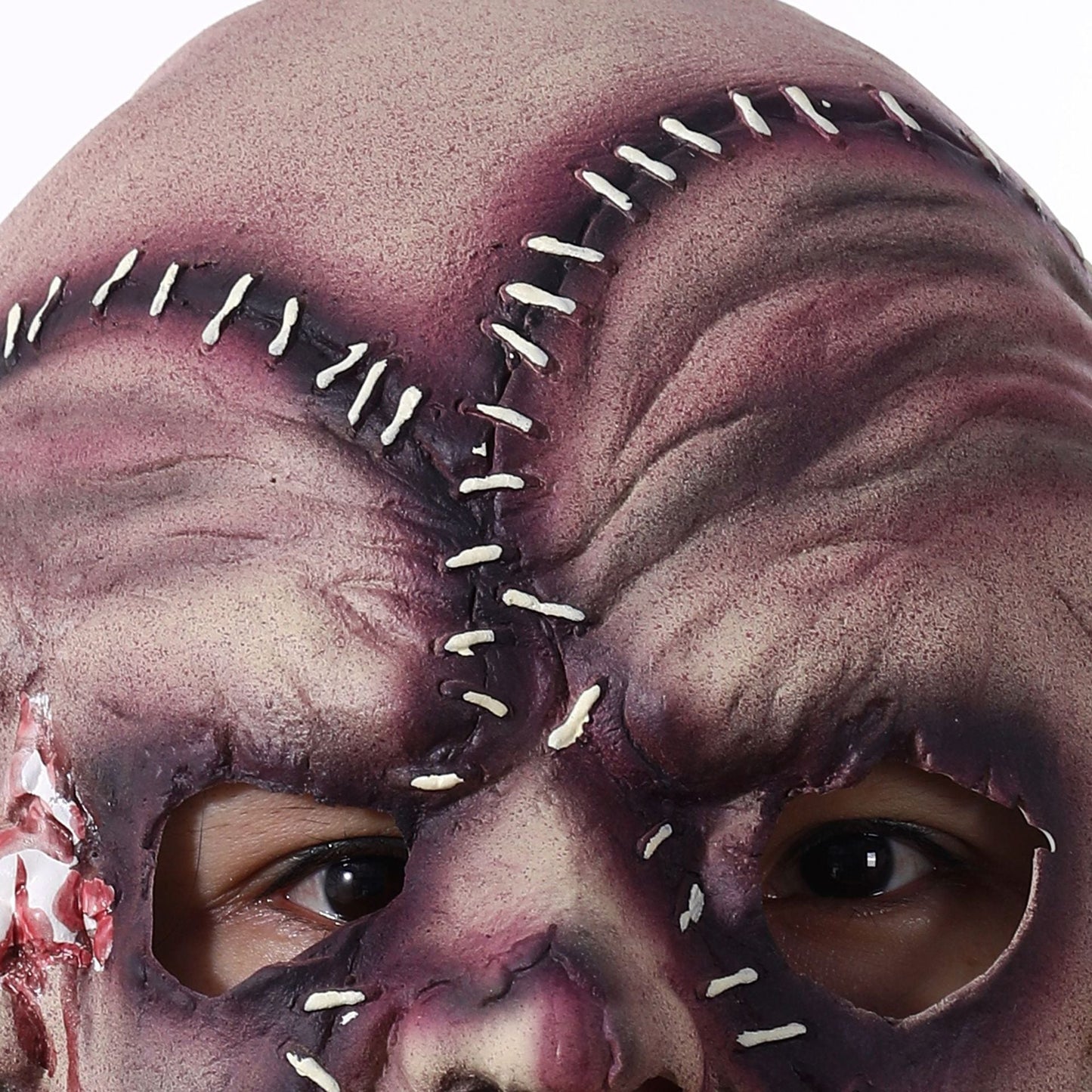Halloween Horrormaske Drei-Seiten-Gesicht für Erwachsene – Gruselige Verkleidung für Kostümpartys & Deko