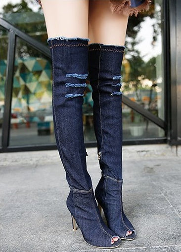 Melissa – Damen-Stretchstiefel mit weitem Schaft