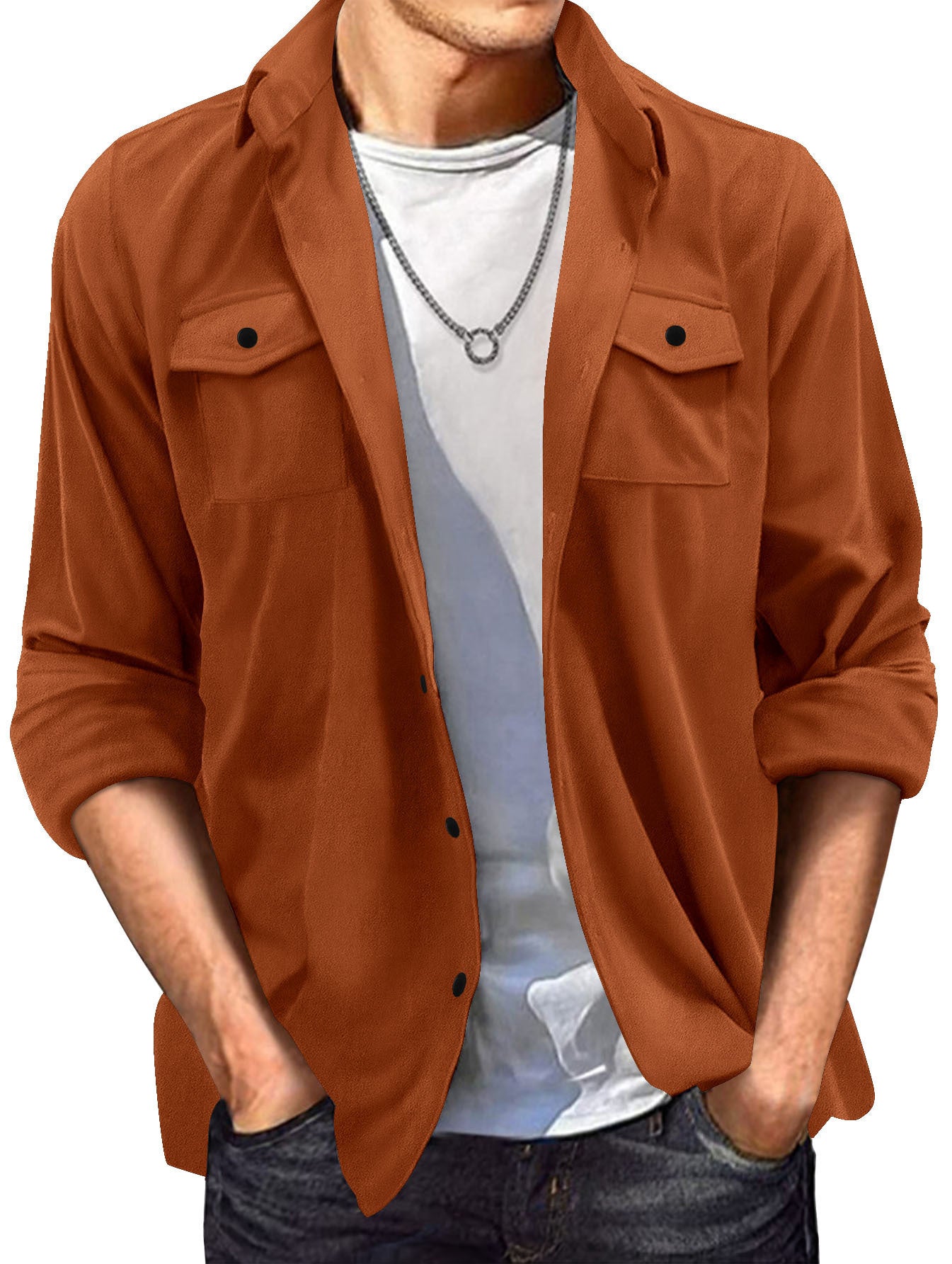 Kenneth – Herrenjacke aus Wildleder im europäischen Stil