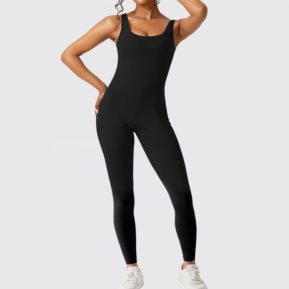 Melissa – Ärmellose Jumpsuits mit Schlaghose für Fitness und Yoga