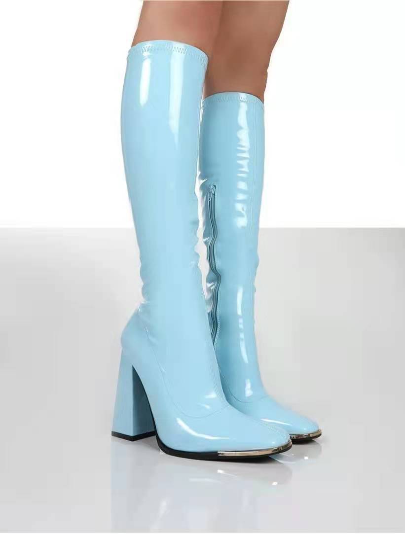 Claire – Damenstiefel mit quadratischer Spitze und klobigem Absatz