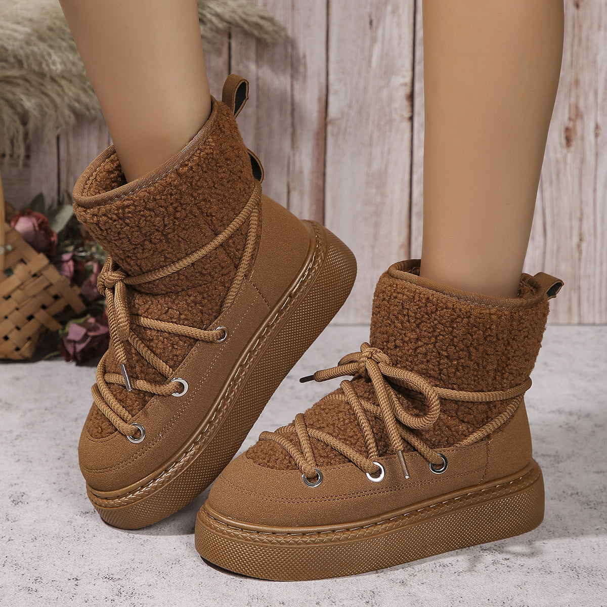 Carol – Damen Schneestiefel mit Plateau und Baumwollfutter