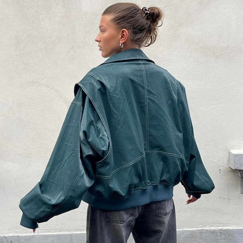 Nicola – Coole Damen-Lederjacke mit Reißverschluss