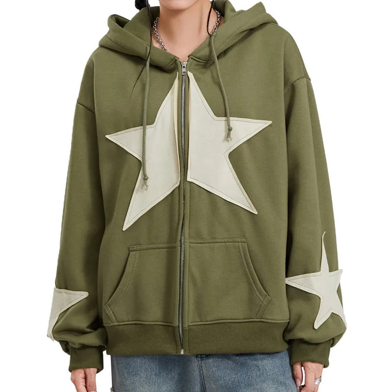 Zara - Kapuzenjacke mit Sternapplikationen