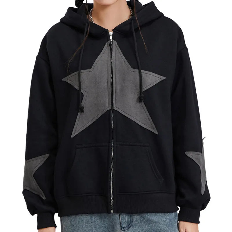 Zara - Kapuzenjacke mit Sternapplikationen