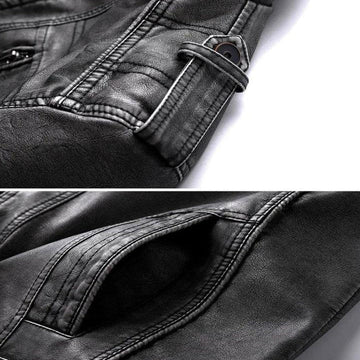 Herren Motorradjacke Biker-Look – Modische Übergangsjacke für Freizeit und Alltag