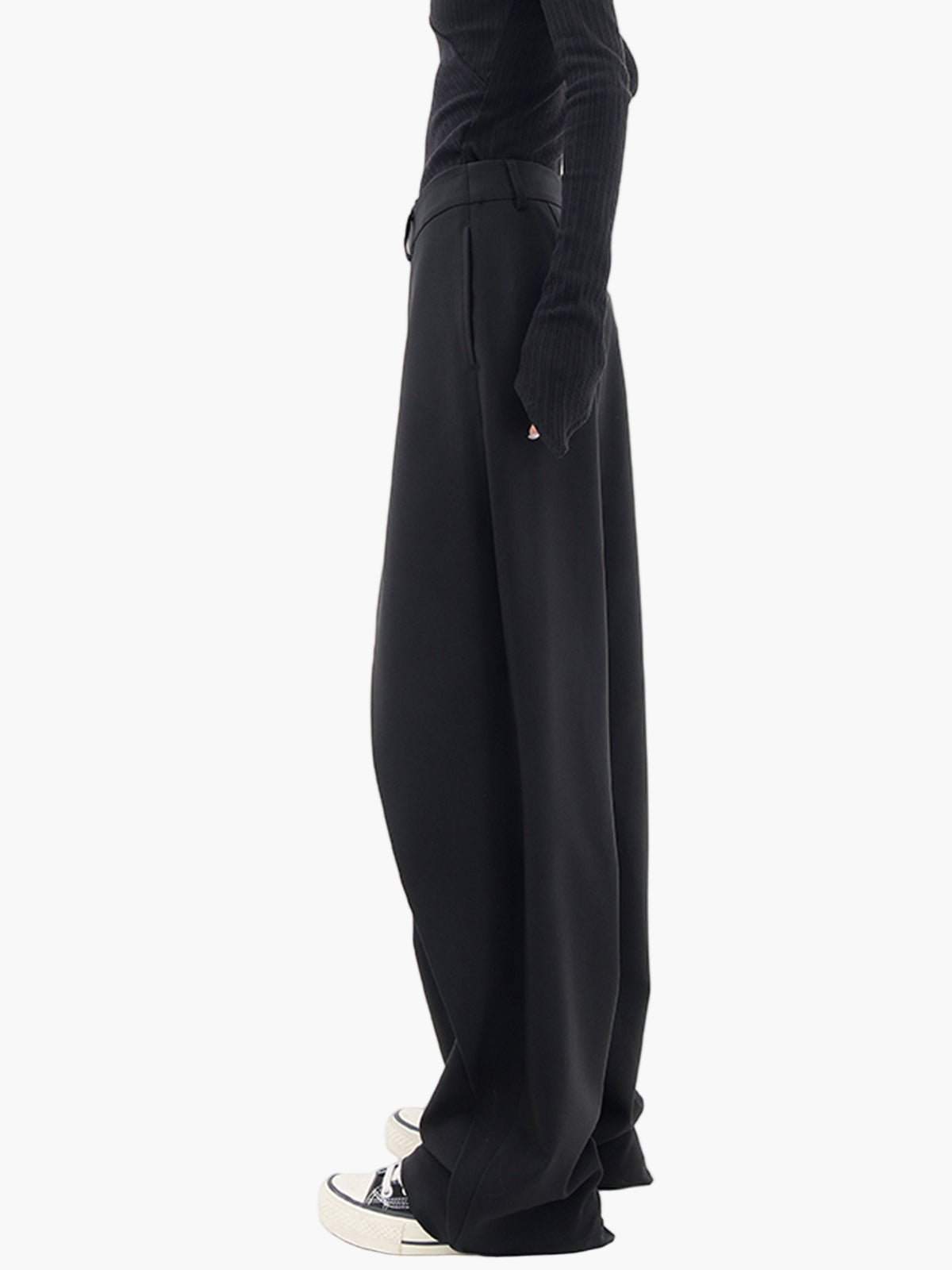 Damen Weite Wickelhose Modern Streetwear – Elegante Business & Freizeit Hose