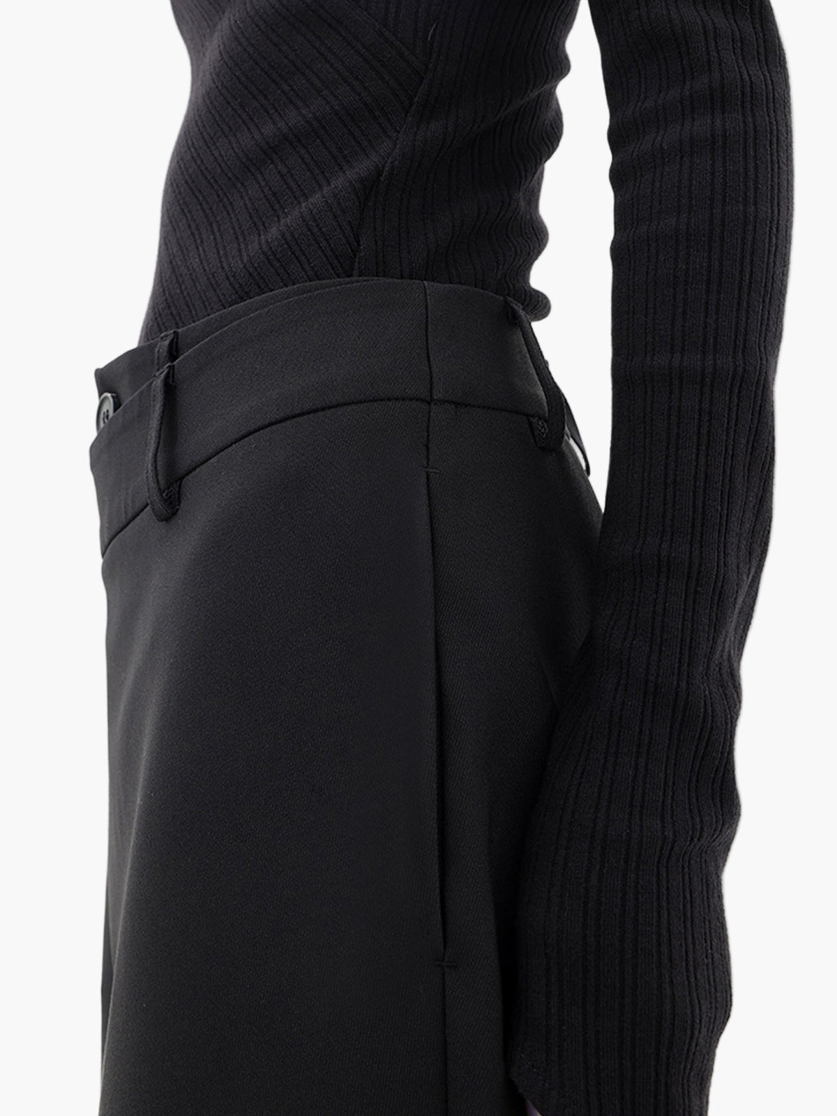 Damen Weite Wickelhose Modern Streetwear – Elegante Business & Freizeit Hose