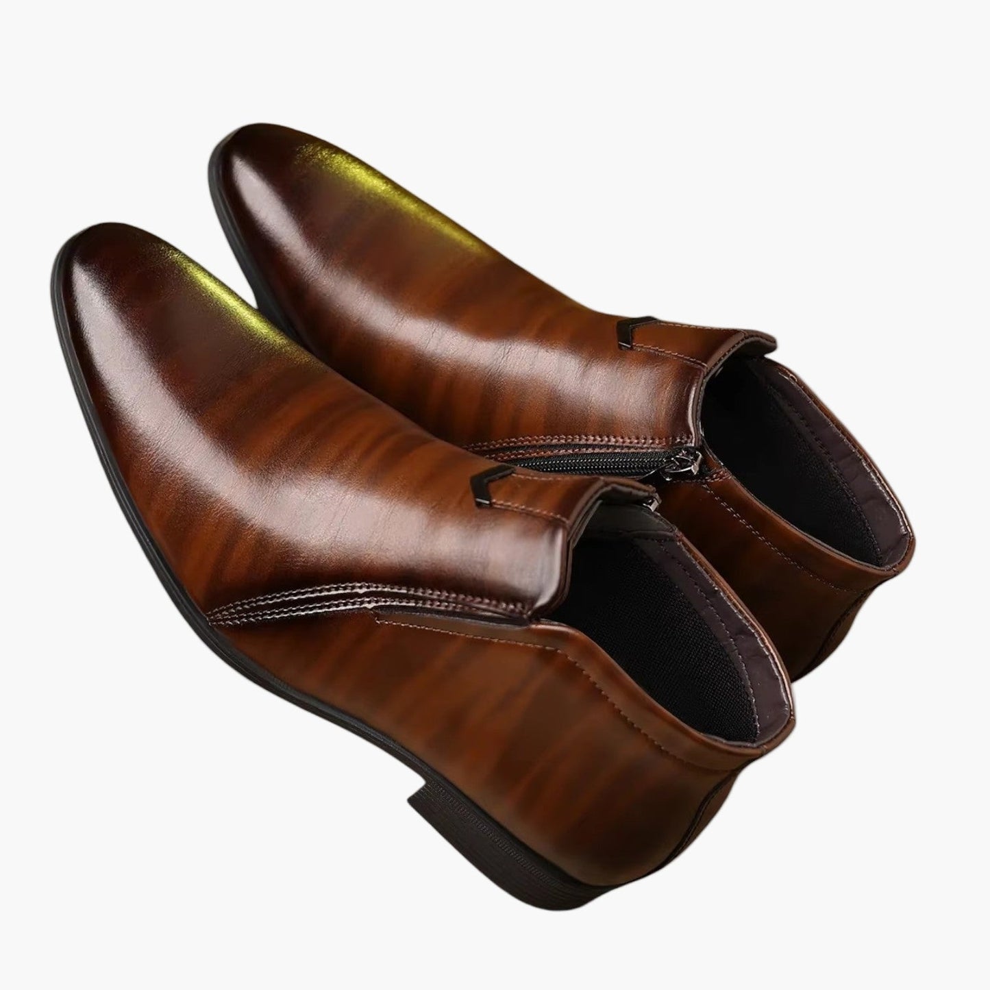 Herren Retro Leder Stiefeletten – Elegante High-Top Business & Freizeit Schuhe