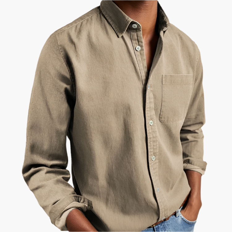 Herren Freizeithemd mit Button-Down-Kragen – Zeitloses, Vielseitiges Langarmhemd für Alltag und Büro