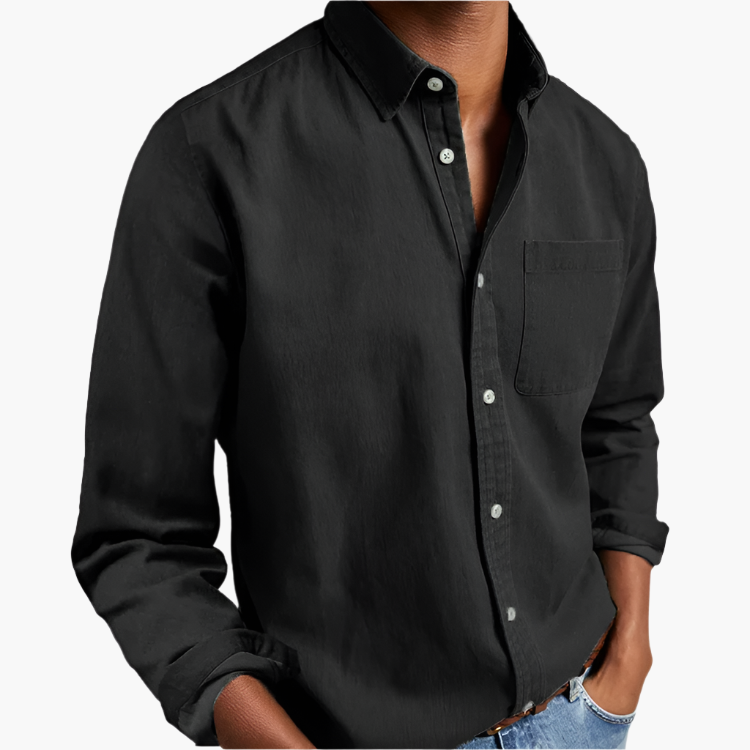 Herren Freizeithemd mit Button-Down-Kragen – Zeitloses, Vielseitiges Langarmhemd für Alltag und Büro