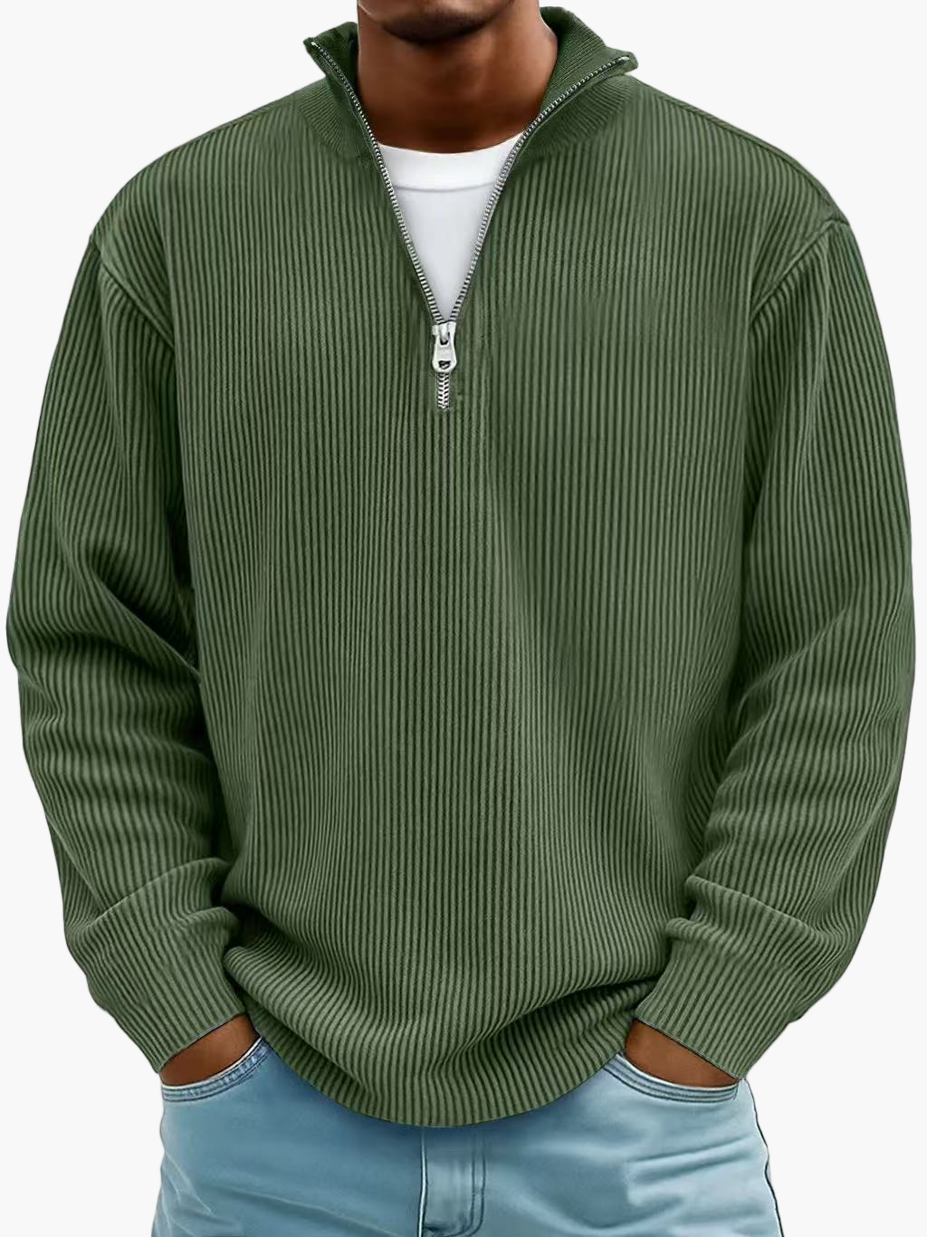 Herren Halbzip Pullover – Moderner Strick, Bequemer Style für Alltag & Freizeit