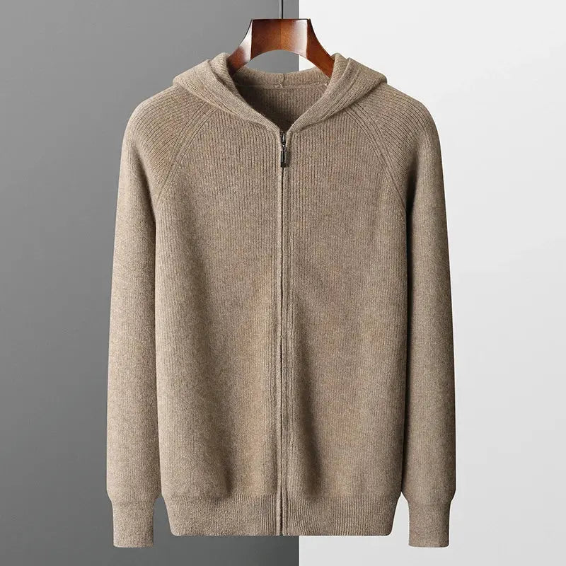 Herren Strick Kapuzenjacke – Bequemer Casual Cardigan für Alltag und Freizeit