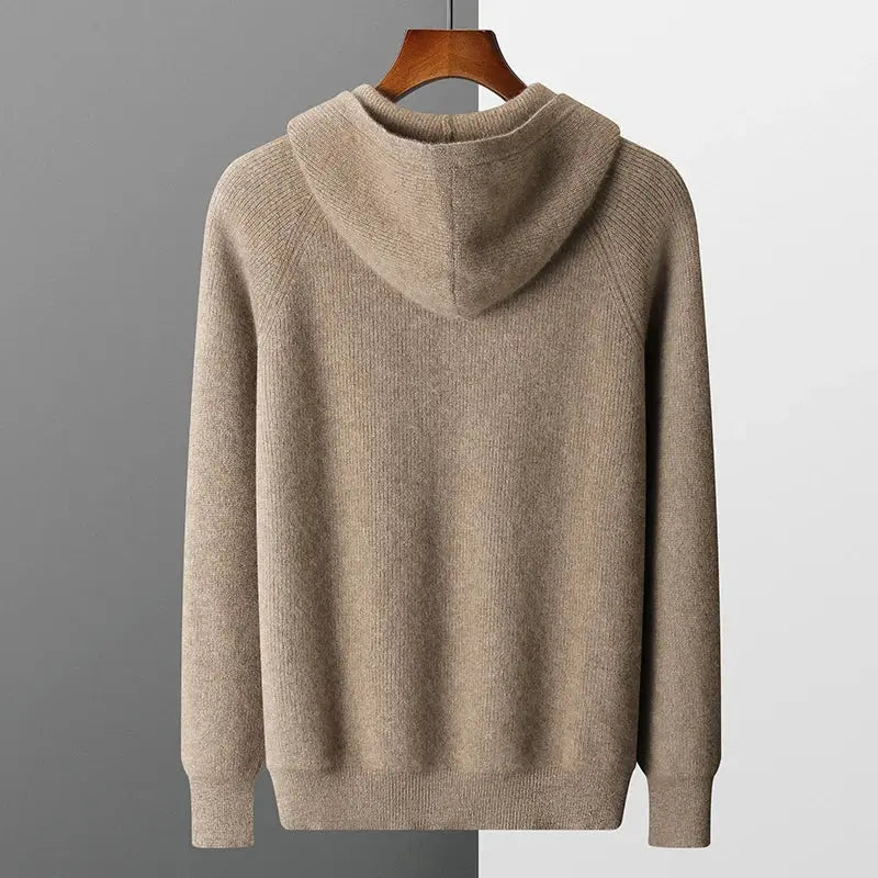 Herren Strick Kapuzenjacke – Bequemer Casual Cardigan für Alltag und Freizeit