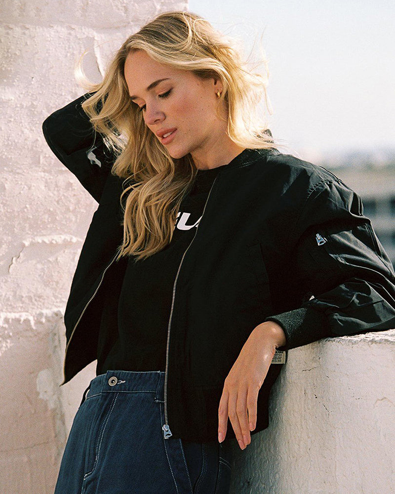 Damen Bomberjacke Klassisch Lässig Perfekt für Alltag und Freizeit
