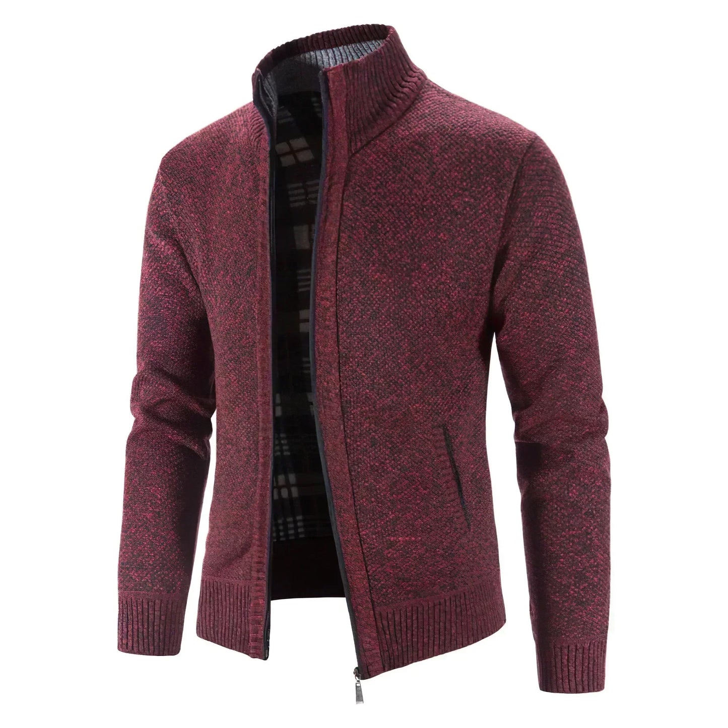 Herren Strickjacke mit Reißverschluss – Modernes Urban-Design für Freizeit & Büro