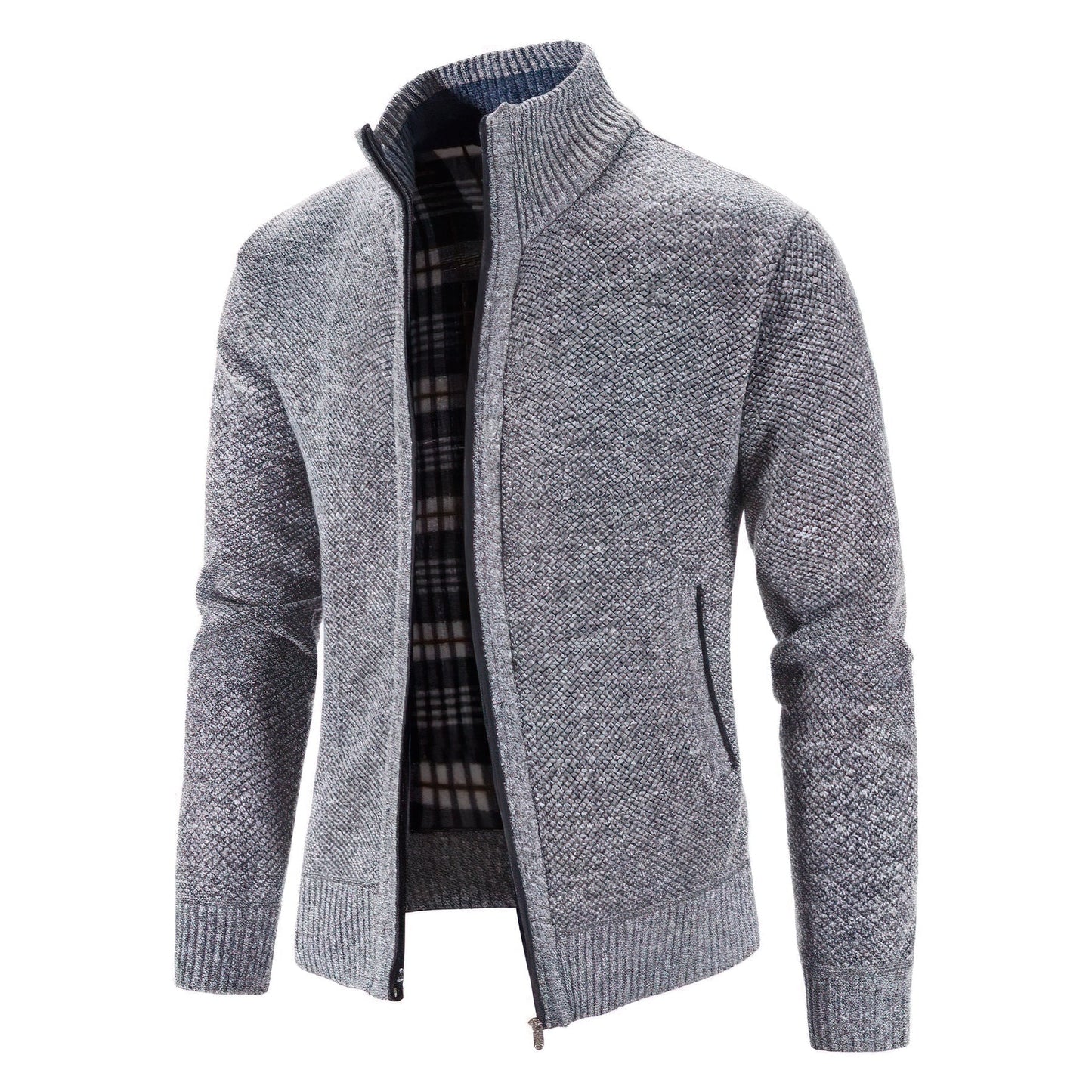 Herren Strickjacke mit Reißverschluss – Modernes Urban-Design für Freizeit & Büro