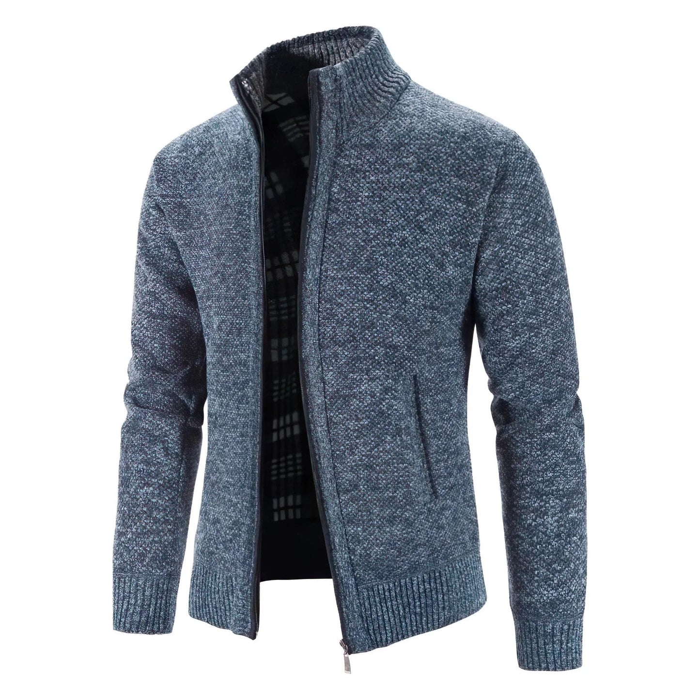 Herren Strickjacke mit Reißverschluss – Modernes Urban-Design für Freizeit & Büro