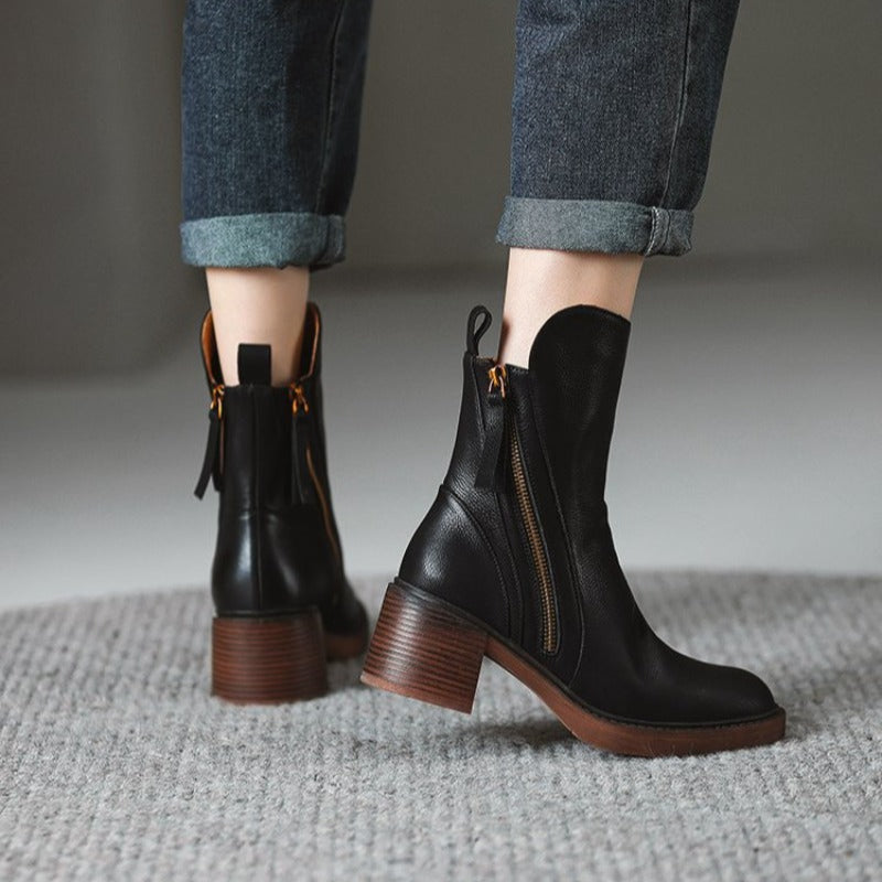 Damen Stiefelette mit Absatz – Eleganter Komfortschuh für Alltag & Büro