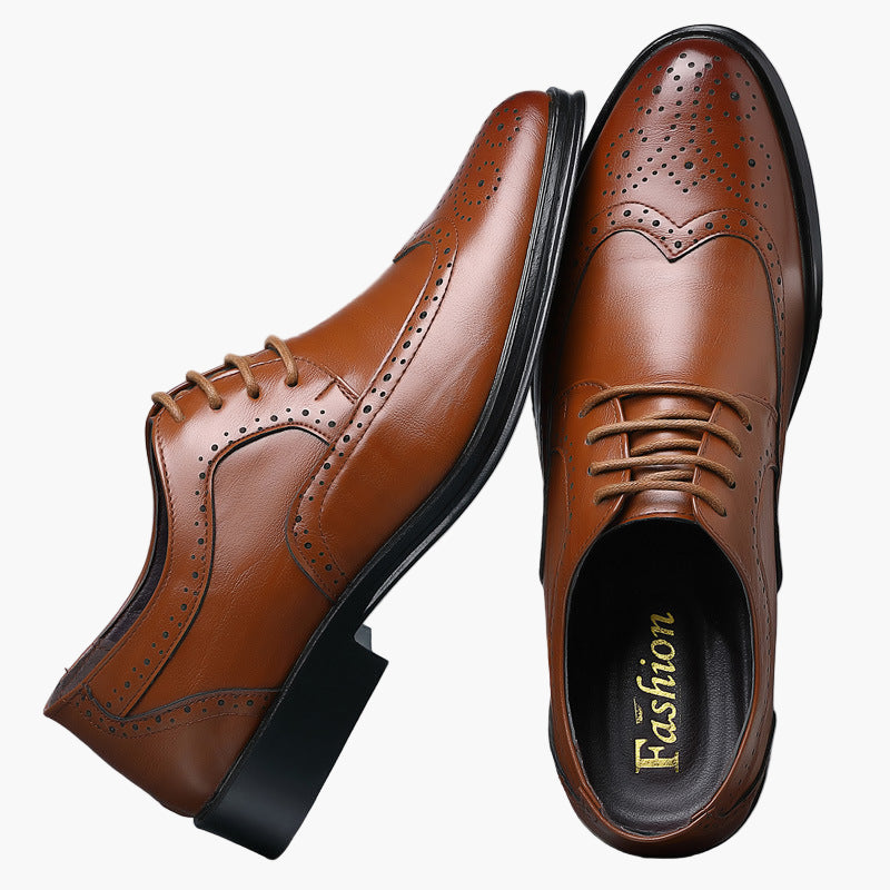 Herren Business Oxford Schuhe Klassisch Brogue Eleganz für Anzug & Büro
