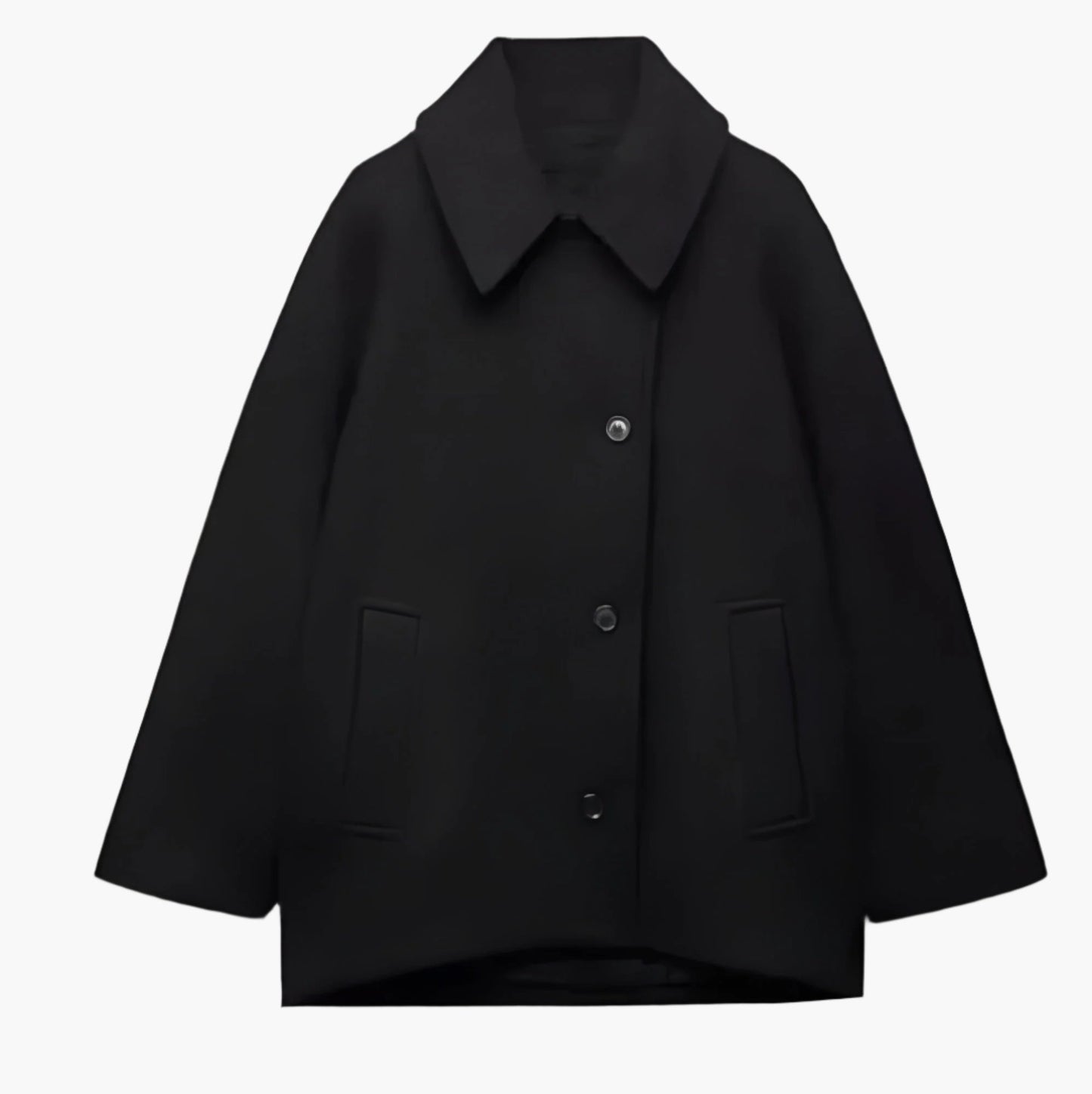 Damen Oversized Wollmix Mantel mit Doppelreiher und Boxy Fit – Trendige Herbst/Winter Jacke für stilvolle Looks