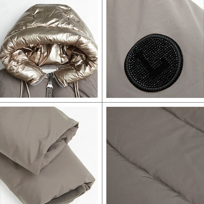 Damen Winterparka mit extra hohem Kragen – Modischer Steppmantel für kalte Tage