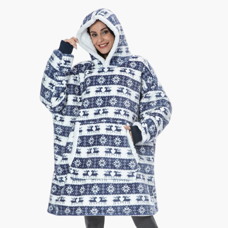 Unisex Kuschelige Übergröße Hoodie-Decke für gemütliche Abende & Lounge-Momente