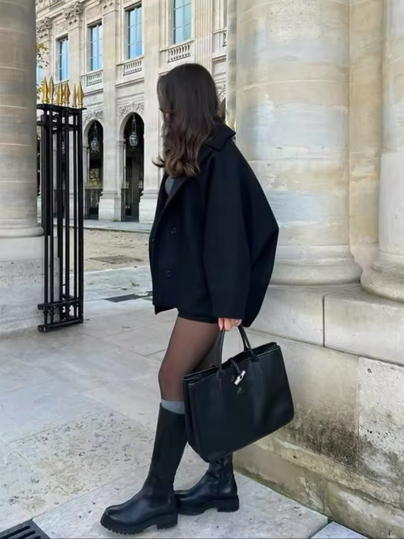 Damen Oversized Wollmix Mantel mit Doppelreiher und Boxy Fit – Trendige Herbst/Winter Jacke für stilvolle Looks