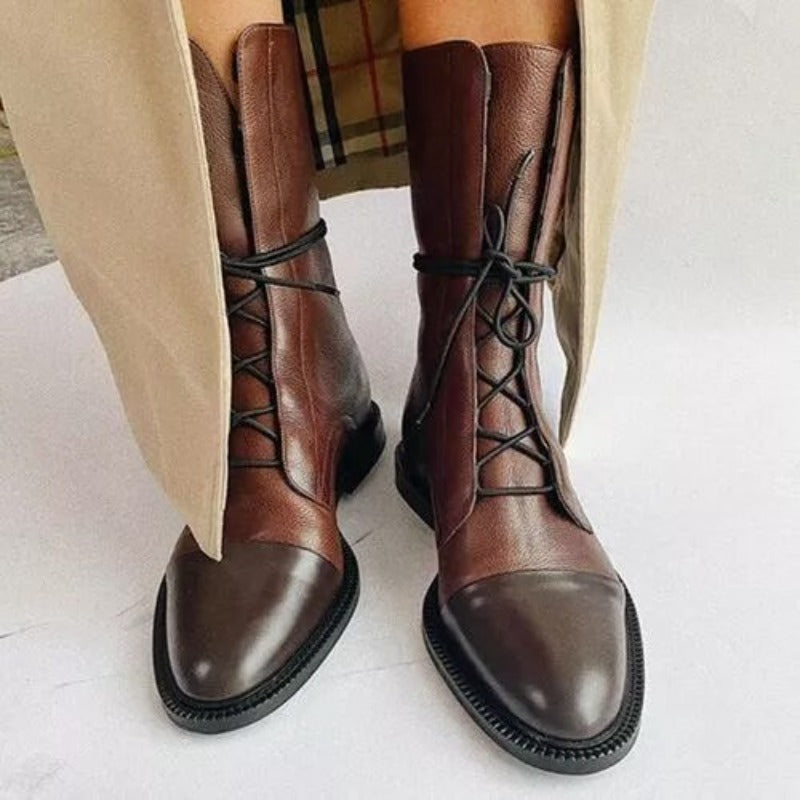 Damen Klassische Schnürstiefeletten – Elegante Alltagsschuhe mit modernem Design