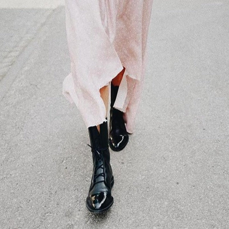 Damen Klassische Schnürstiefeletten – Elegante Alltagsschuhe mit modernem Design