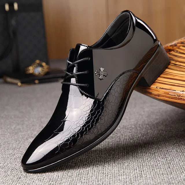 Herren Business Oxford Schuhe – Elegante Spitzkappe für formelle Anlässe und Hochzeiten
