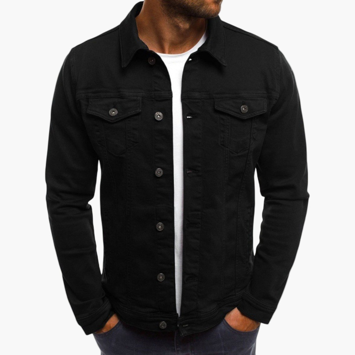Herren Jeansjacke im Slim Fit Stil – Lässig, Alltags- & Arbeitsjacke