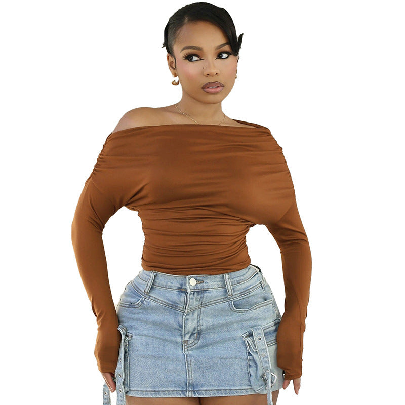 Julia – Einfache Damenbluse in Uni-Farbe