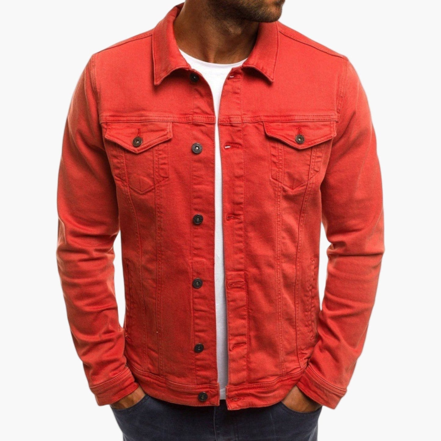 Herren Jeansjacke im Slim Fit Stil – Lässig, Alltags- & Arbeitsjacke
