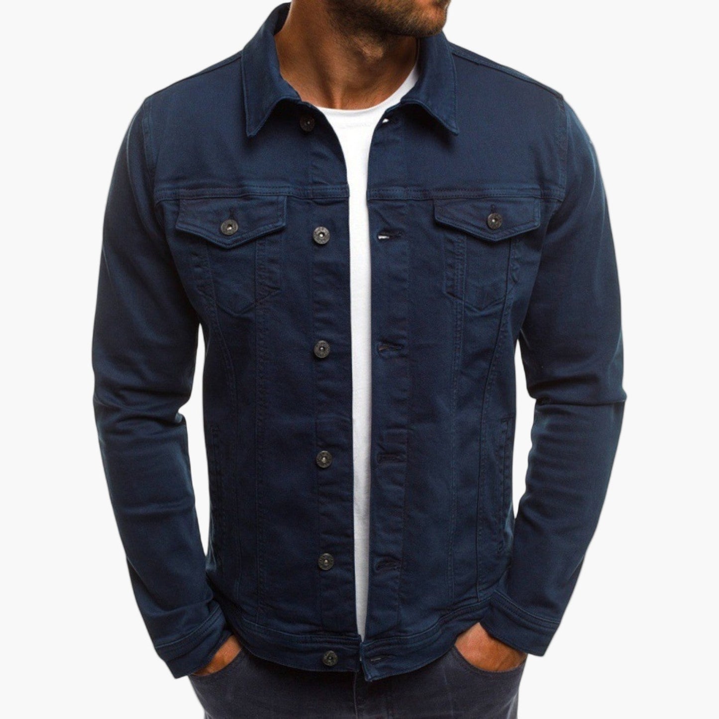 Herren Jeansjacke im Slim Fit Stil – Lässig, Alltags- & Arbeitsjacke