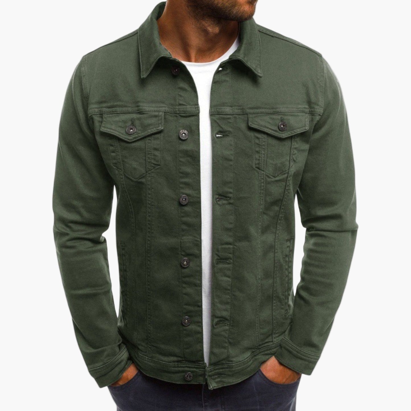 Herren Jeansjacke im Slim Fit Stil – Lässig, Alltags- & Arbeitsjacke