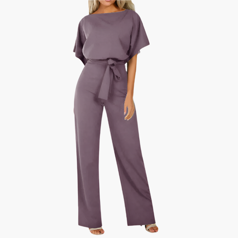 Damen Jumpsuit Elegant Weit Bein Bindegürtel – Stilvolle Allrounder-Mode für Alltag und besondere Anlässe