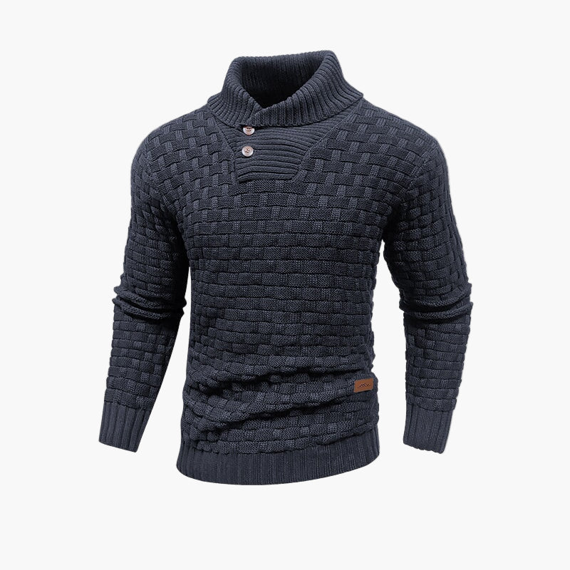 Herren Strickpullover mit Stehkragen – Stilvoller Herbstpullover für Freizeit & Büro