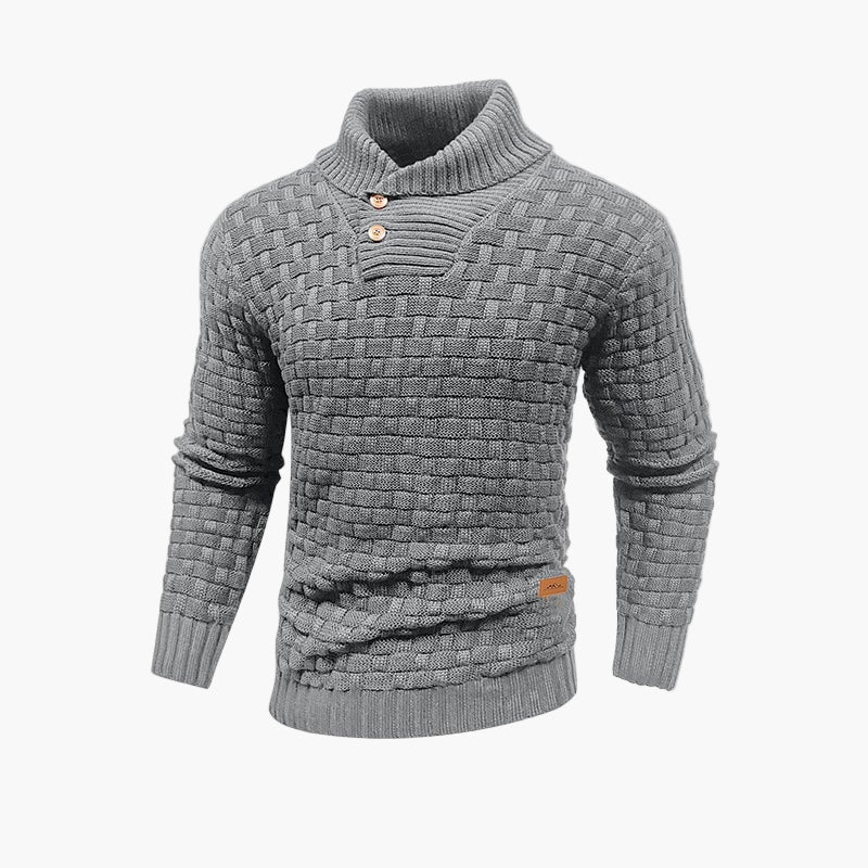 Herren Strickpullover mit Stehkragen – Stilvoller Herbstpullover für Freizeit & Büro