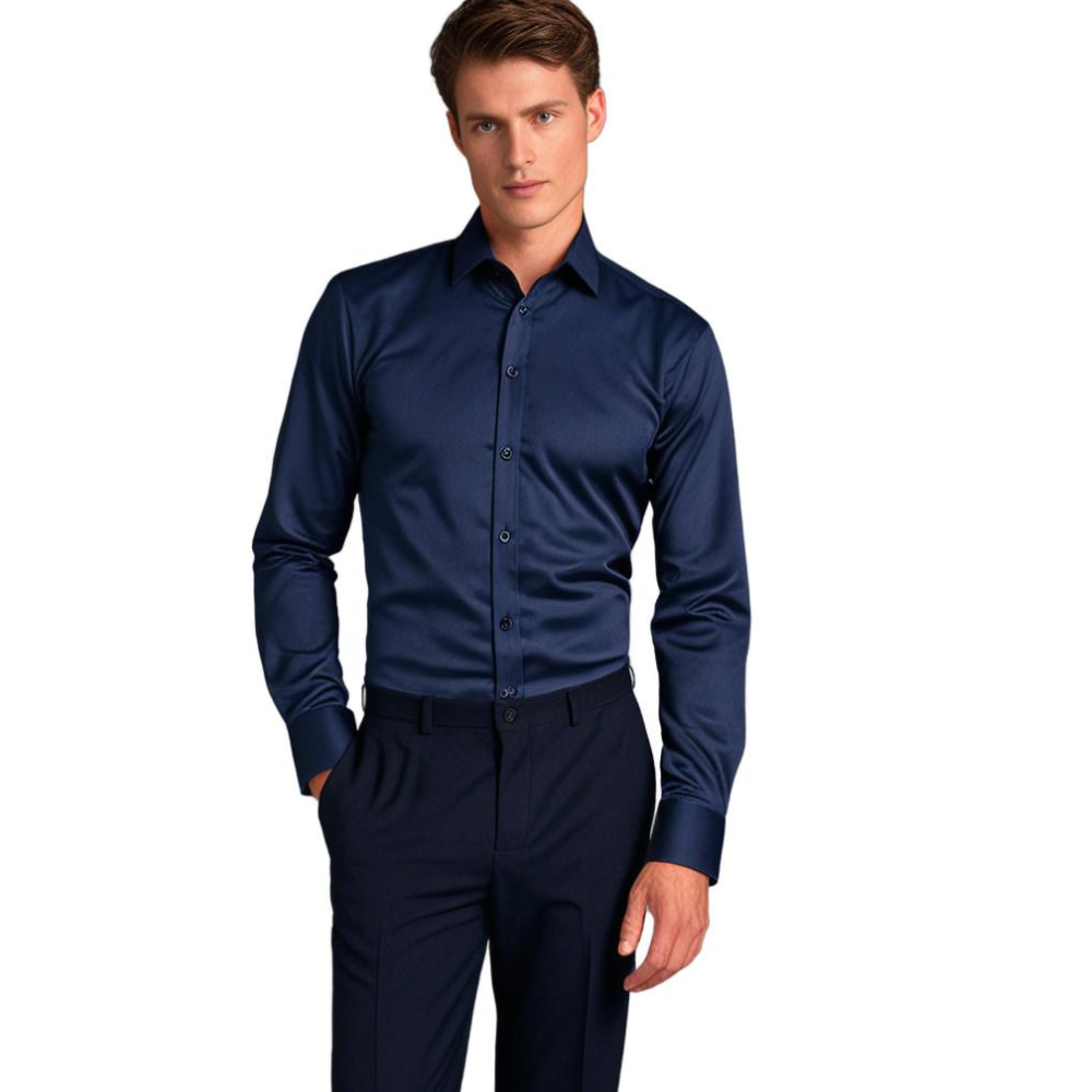 Herren Business-Freizeit Hemd Slim Fit – Langarm, Eleganter Allrounder für Büro & Alltag